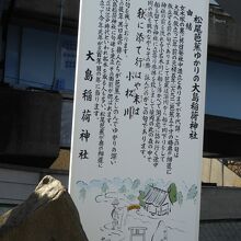 芭蕉とのゆかりを記す案内板