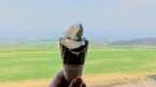 絶景を見ながらソフトクリーム！