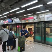 高雄捷運紅線の駅で、台鉄の左営駅は、約2㎞離れた所にあります