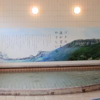 大山山麓の地下250mより汲み上げた天然水浴場です。