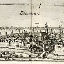 ディンケルスビュールの絵（1643年）左に②ネルトリンガー門
