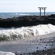 大洗磯前神社参拝後、神磯鳥居があるあたりの大洗海岸を歩いてみました。