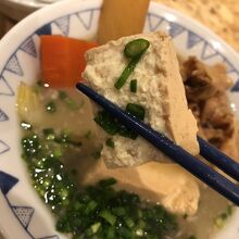 この豆腐が美味しい