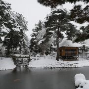 池のきれいな庭園です。