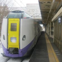 南千歳駅にてお見送り～。