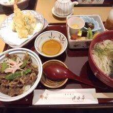 大和牛と三輪そうめんのセット。美味しい！！