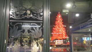 函館クリスマスファンタジーの花火を店内で眺める場合