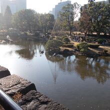 石垣の上からの景観です。