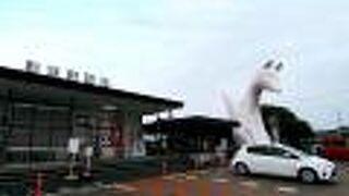 大白狐がお出迎え