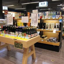 秋田の地酒のコーナー