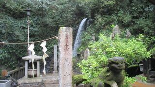 薬王院の水行道場の一つ「琵琶滝」　（もう一つの水行道場は裏高尾にある「蛇滝」）
