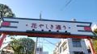 花やしきを眺めながら歩きます。