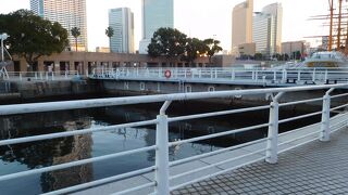 帆船日本丸が係留された広場公園