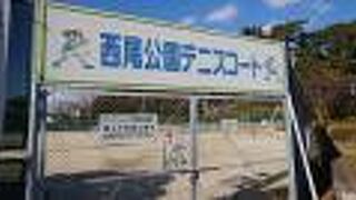 テニスコートを拝見しました