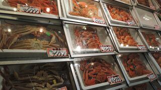 のどくろや加賀レンコン、松葉ガニ等見るだけで楽しい