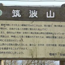 筑波山の説明板