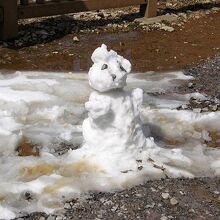 筑波山の雪ダルマ