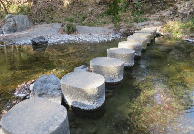 川（渓谷）沿いを歩きました