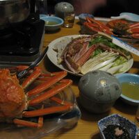 夕食のカニづくし料理