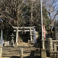 ふれあいの森にある神社の鳥居