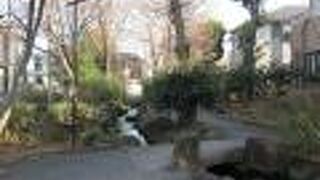 小川が流れる公園