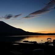 夕焼けの山中湖が最高