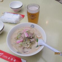 ちゃんぽんとビール