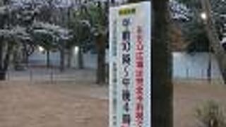 善福寺川沿いに