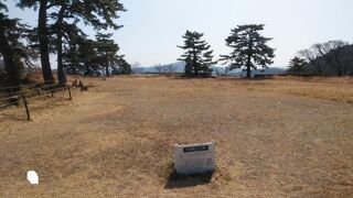 石垣と丘の地形に当時の面影を感じる