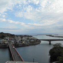 天気がいい朝の食堂からの眺望