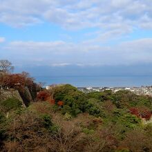 琵琶湖。天守から北西方向