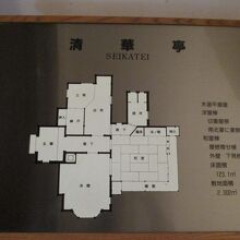 清華亭の見取図