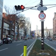 甲府駅から南へのびる大通り