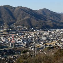 展望台から城下町を一望