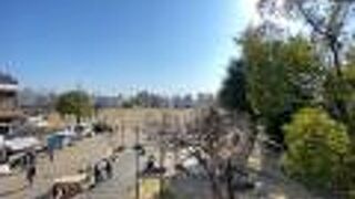 駅に近い広い公園