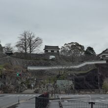 臼杵城跡と臼杵公園の風景