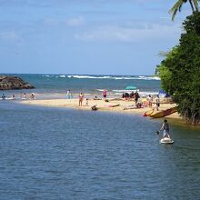 橋の上から海へ