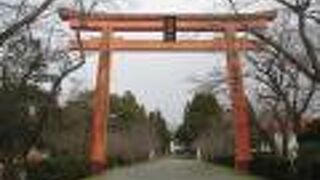 鳥居は大きいですが、色褪せていました。