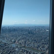 天望回廊から見た富士山
