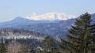 頂きが真っ白な美しい山です