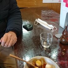 ボリュームある団子に満足