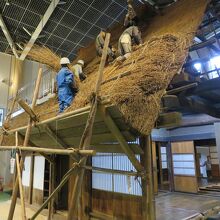 合掌造りの展示