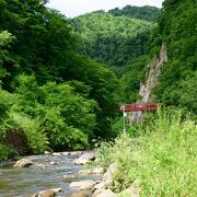 定山渓温泉の近くにある公園