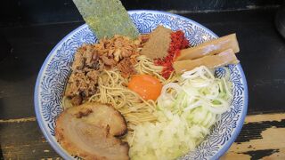 「狼煙本店」でまぜそばを啜る