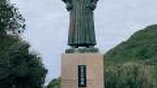 足摺岬の入口に建つ、ジョン万次郎の凛々しい銅像!
