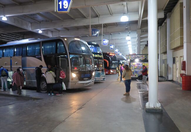 近郊の町、ブエノスアイレスをはじめアルゼンチン各地の町、ボリビアとの国境沿いの町、アンデスを越えてチリへ行くバスが発着します