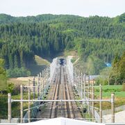 北海道新幹線のトンネルの真上にあるビュースポット