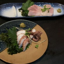 島だこと鯛の刺身