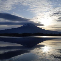 朝の富士山