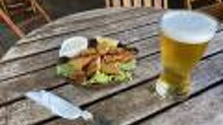 メカジキフライに生ビール！